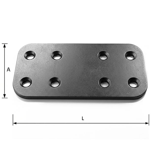 MINUTEX Piastra Giunzione Diritta Leggera MM60X30X2 Acciaio Grafite